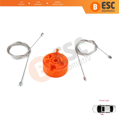 Peugeot 207 WA WC WK SW 2006–2015 5-Kapı 9221W9 İçin Elektrikli Ön Sol Cam Kriko Tamir Seti