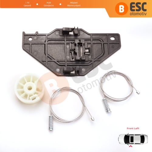 Peugeot Partner Citroen Berlingo MK2 B9 2008-2018 Tepee Multispace 9221ER İçin Elektrikli Ön Sol Cam Kriko Tamir Seti