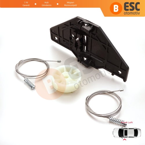 Peugeot Partner Citroen Berlingo MK2 B9 2008-2018 Tepee Multispace 9221ER İçin Elektrikli Ön Sol Cam Kriko Tamir Seti
