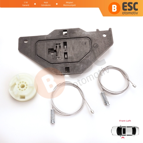 Peugeot Partner Citroen Berlingo MK2 B9 2008-2018 Tepee Multispace 9221ER İçin Elektrikli Ön Sol Cam Kriko Tamir Seti