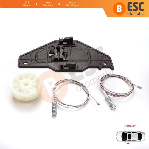 Peugeot Partner Citroen Berlingo MK2 B9 2008-2018 Tepee Multispace 9221ER İçin Elektrikli Ön Sol Cam Kriko Tamir Seti