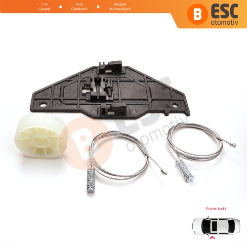Peugeot Partner Citroen Berlingo MK2 B9 2008-2018 Tepee Multispace 9221ER İçin Elektrikli Ön Sol Cam Kriko Tamir Seti