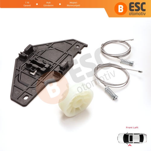 Peugeot Partner Citroen Berlingo MK2 B9 2008-2018 Tepee Multispace 9221ER İçin Elektrikli Ön Sol Cam Kriko Tamir Seti