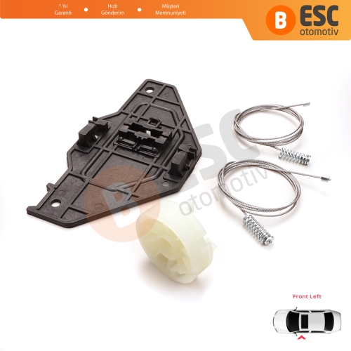 Peugeot Partner Citroen Berlingo MK2 B9 2008-2018 Tepee Multispace 9221ER İçin Elektrikli Ön Sol Cam Kriko Tamir Seti