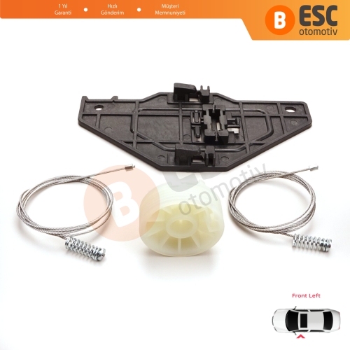 Peugeot Partner Citroen Berlingo MK2 B9 2008-2018 Tepee Multispace 9221ER İçin Elektrikli Ön Sol Cam Kriko Tamir Seti