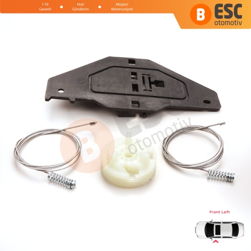 Peugeot Partner Citroen Berlingo MK2 B9 2008-2018 Tepee Multispace 9221ER İçin Elektrikli Ön Sol Cam Kriko Tamir Seti