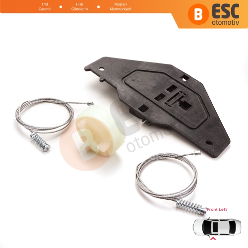 Peugeot Partner Citroen Berlingo MK2 B9 2008-2018 Tepee Multispace 9221ER İçin Elektrikli Ön Sol Cam Kriko Tamir Seti