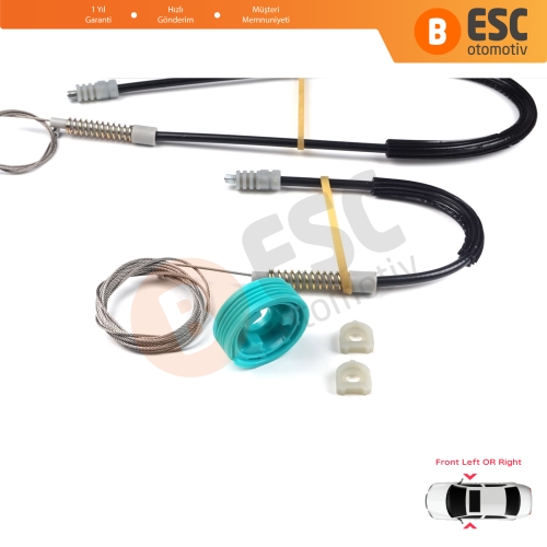 Audi 80 B3 B4 8G 89 1991-2001 Coupe Cabriolet 895837729 İçin Elektrikli Ön Cam Kriko Tamir Seti