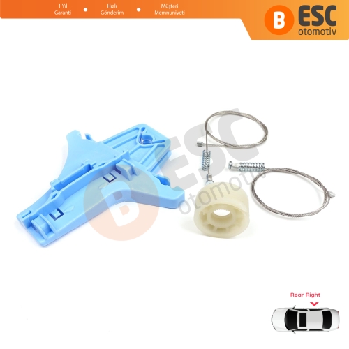 VW Jetta MK6 A6 IV 2010-2018 5C6 5C6839462 İçin Elektrikli Arka Sağ Cam Kriko Tamir Seti