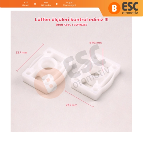 Mercedes Axor için 2 Adet Cam Kriko Ray Plastiği