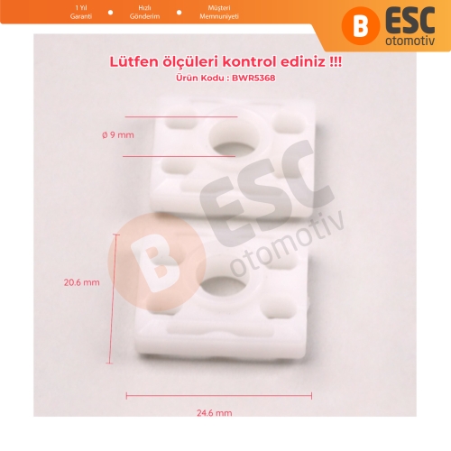 Mercedes Sprinter VW Crafter için 2 Adet Cam Kriko Ray Plastiği