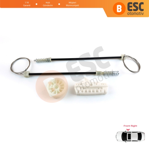 Opel Corsa D S07 2006-2014 5-Kapı 13188491 İçin Elektrikli Ön Sağ Cam Kriko Tamir Seti