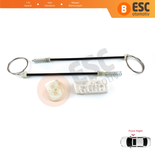 Opel Corsa D S07 2006-2014 5-Kapı 13188491 İçin Elektrikli Ön Sağ Cam Kriko Tamir Seti