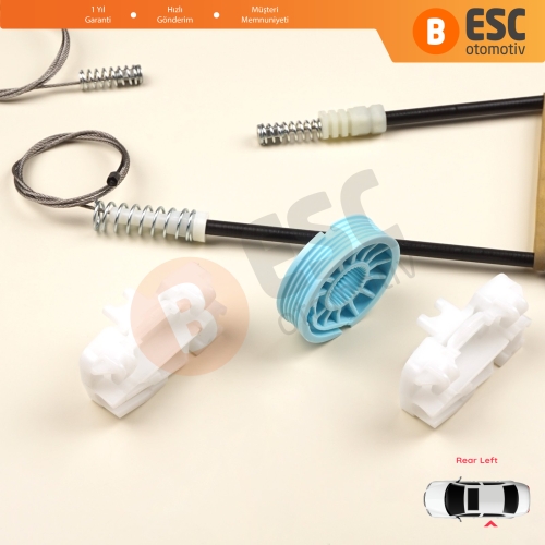 VW Sharan MK1 7M Seat Alhambra 7M 7V 1995-2010 Ford Galaxy MK1 1995-2006 7M0839461 İçin Elektrikli Arka Sol Kapı Cam Kriko Tamir Seti