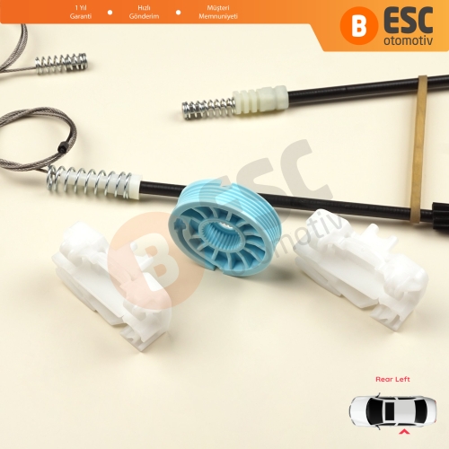 VW Sharan MK1 7M Seat Alhambra 7M 7V 1995-2010 Ford Galaxy MK1 1995-2006 7M0839461 İçin Elektrikli Arka Sol Kapı Cam Kriko Tamir Seti