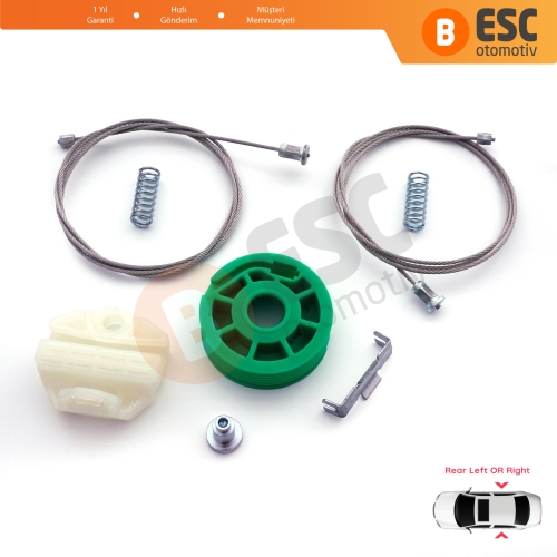 Mercedes E Class W124 S124 1986-1995 4/5 Kapı 1247300346 1247300446 İçin Elektrikli Arka Cam Kriko Tamir Seti