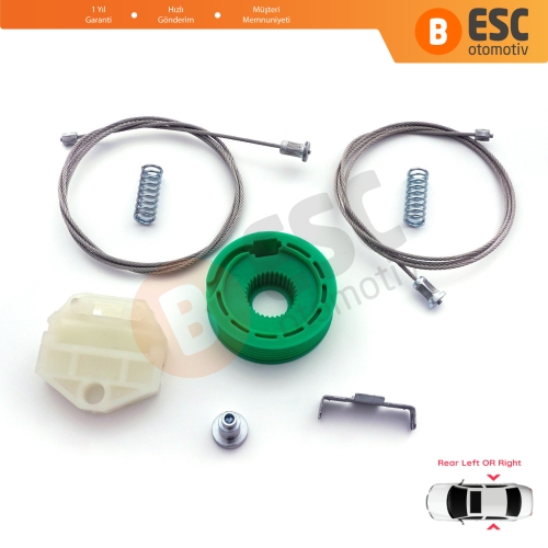 Mercedes E Class W124 S124 1986-1995 4/5 Kapı 1247300346 1247300446 İçin Elektrikli Arka Cam Kriko Tamir Seti