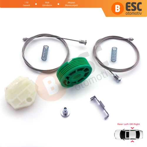 Mercedes E Class W124 S124 1986-1995 4/5 Kapı 1247300346 1247300446 İçin Elektrikli Arka Cam Kriko Tamir Seti