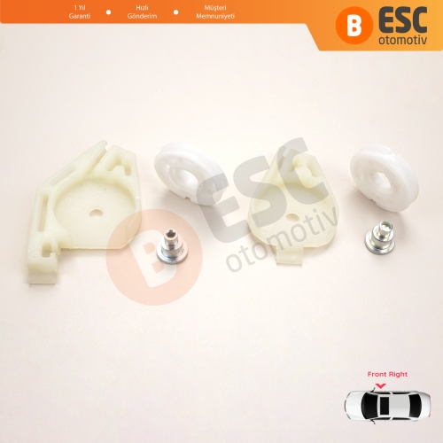 Fiat Doblo MK1 MPV Van 119 223 2001-2010 51718403 İçin Ön Sağ Cam Kriko Tamir Köşe Makarası 1+2