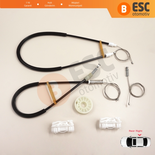 VW Sharan MK1 7M Seat Alhambra 7M 7V 1995-2010 Ford Galaxy MK1 1995-2006 7M0839462 İçin Elektrikli Arka Sağ Kapı Cam Kriko Tamir Seti