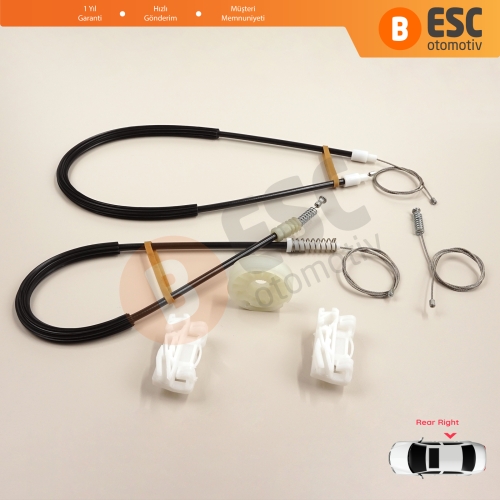 VW Sharan MK1 7M Seat Alhambra 7M 7V 1995-2010 Ford Galaxy MK1 1995-2006 7M0839462 İçin Elektrikli Arka Sağ Kapı Cam Kriko Tamir Seti