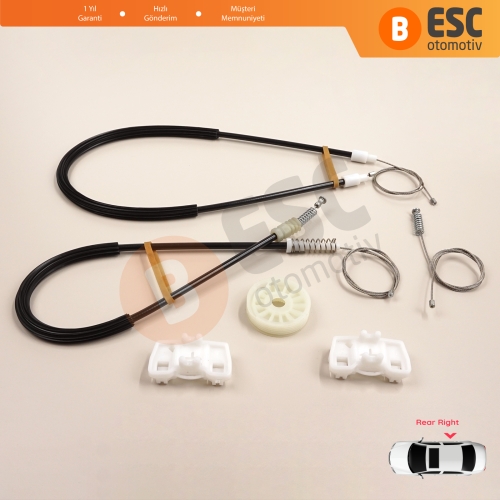 VW Sharan MK1 7M Seat Alhambra 7M 7V 1995-2010 Ford Galaxy MK1 1995-2006 7M0839462 İçin Elektrikli Arka Sağ Kapı Cam Kriko Tamir Seti