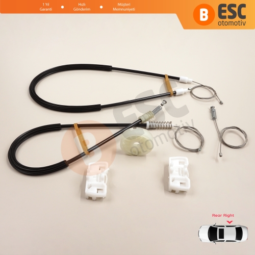 VW Sharan MK1 7M Seat Alhambra 7M 7V 1995-2010 Ford Galaxy MK1 1995-2006 7M0839462 İçin Elektrikli Arka Sağ Kapı Cam Kriko Tamir Seti