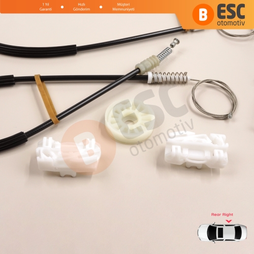 VW Sharan MK1 7M Seat Alhambra 7M 7V 1995-2010 Ford Galaxy MK1 1995-2006 7M0839462 İçin Elektrikli Arka Sağ Kapı Cam Kriko Tamir Seti