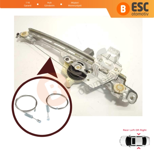 Peugeot 308 MK2 T9 LB LP LW LH L3 2013-2021 4/5 Kapı İçin Arka Cam Kriko Tamir Seti