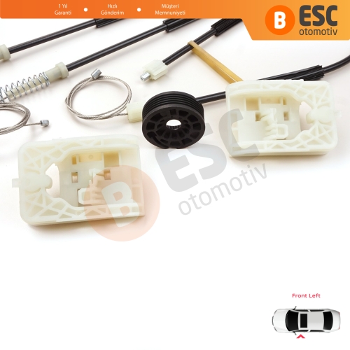 Ford Focus MK3 C346 2010-2019 4/5 Kapı BM51A23201 İçin Ön Sol Cam Kriko Tamir Seti