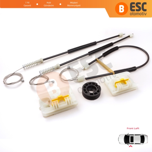 Ford Focus MK3 C346 2010-2019 4/5 Kapı BM51A23201 İçin Ön Sol Cam Kriko Tamir Seti
