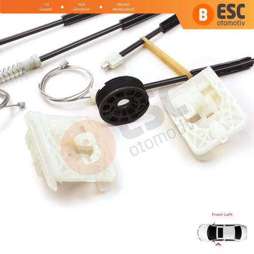 Ford Focus MK3 C346 2010-2019 4/5 Kapı BM51A23201 İçin Ön Sol Cam Kriko Tamir Seti