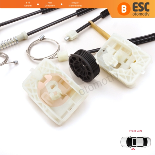 Ford Focus MK3 C346 2010-2019 4/5 Kapı BM51A23201 İçin Ön Sol Cam Kriko Tamir Seti