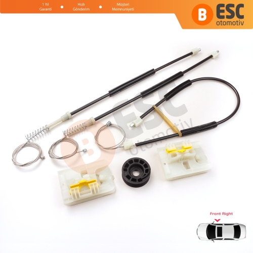 Ford Focus MK3 C346 2010-2019 4/5 Kapı BM5Z5423200 İçin Ön Sağ Cam Kriko Tamir Seti