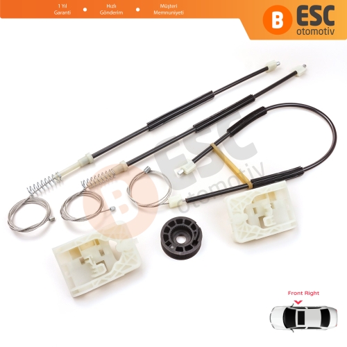 Ford Focus MK3 C346 2010-2019 4/5 Kapı BM5Z5423200 İçin Ön Sağ Cam Kriko Tamir Seti
