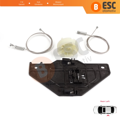 Citroen C4 Picasso MK1 UD Grand UA 2006-2013 MPV 9223E0 İçin Elektrikli Arka Sol Cam Kriko Tamir Seti