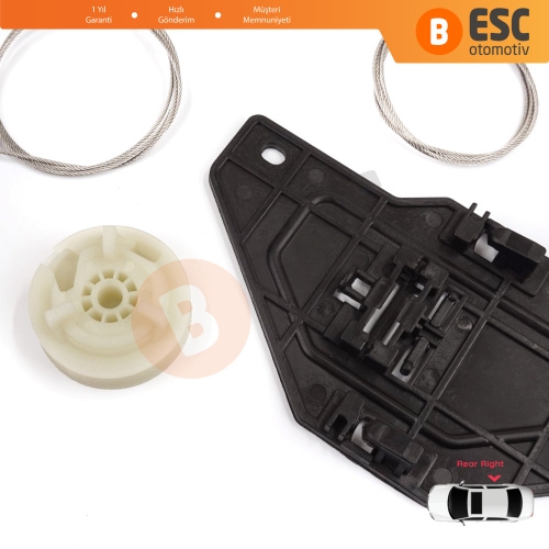 Citroen C4 Picasso MK1 UD Grand UA 2006-2013 MPV 9224E4 İçin Elektrikli Arka Sağ Cam Kriko Tamir Seti