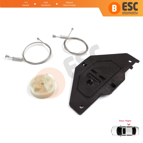 Citroen C4 Picasso MK1 UD Grand UA 2006-2013 MPV 9224E4 İçin Elektrikli Arka Sağ Cam Kriko Tamir Seti