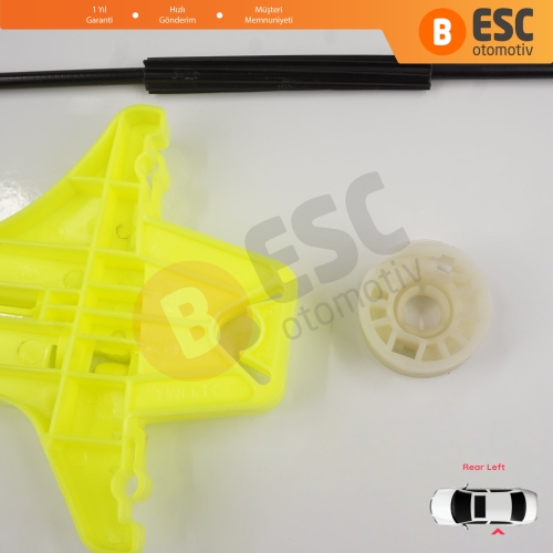 VW Golf MK7 5G 2012-2021 5-Kapı 5G4839461 İçin Elektrikli Arka Sol Cam Kriko Tamir Seti