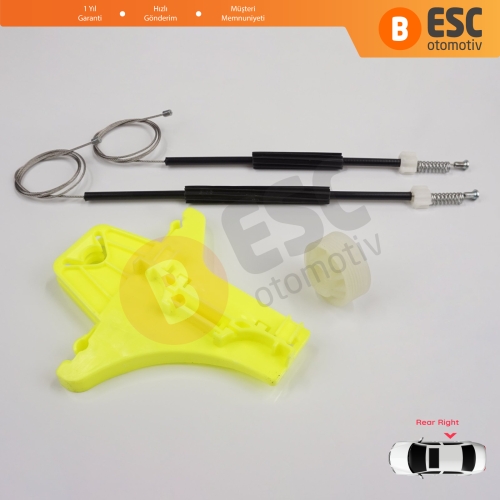 VW Golf MK7 5G 2012-2021 5-Kapı 5G4839462 İçin Elektrikli Arka Sağ Cam Kriko Tamir Seti