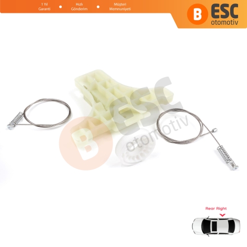 Kia Sportage MK3 SL 2010-2015  834813W000 İçin Elektrikli Sağ Arka Kapı Cam Kriko Tamir Seti