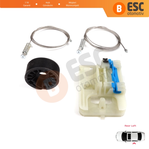 Fiat Egea Tipo MK2 356 357 2015-On 4/5 Kapı 52093915 İçin Elektrikli Sol Arka Kapı Cam Kriko Tamir Seti