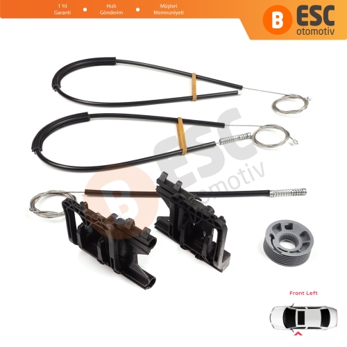 Land Rover Range Rover Sport MK2 L494 2013-2022 LR077816 İçin Ön Sol Kapı Cam Kriko Tamir Seti