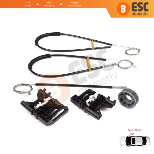 Land Rover Range Rover Sport MK2 L494 2013-2022 LR077817 İçin Ön Sağ Kapı Cam Kriko Tamir Seti
