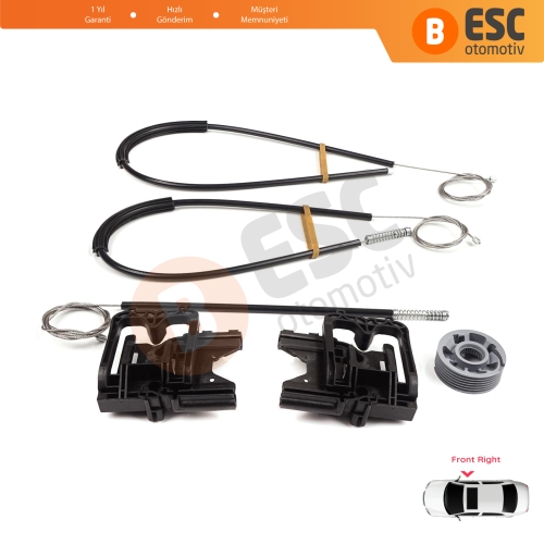 Land Rover Range Rover Sport MK2 L494 2013-2022 LR077817 İçin Ön Sağ Kapı Cam Kriko Tamir Seti