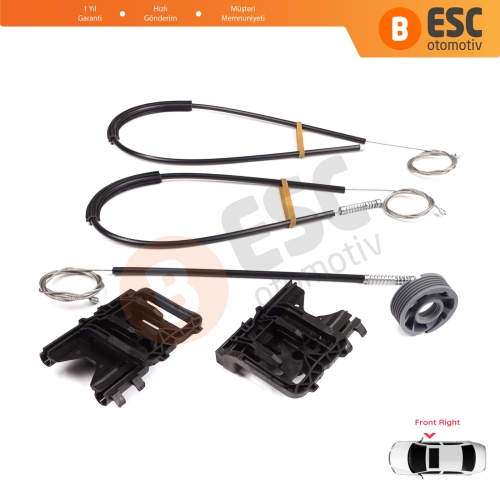 Land Rover Range Rover Sport MK2 L494 2013-2022 LR077817 İçin Ön Sağ Kapı Cam Kriko Tamir Seti