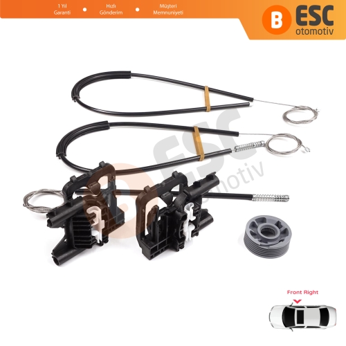 Land Rover Range Rover Sport MK2 L494 2013-2022 LR077817 İçin Ön Sağ Kapı Cam Kriko Tamir Seti
