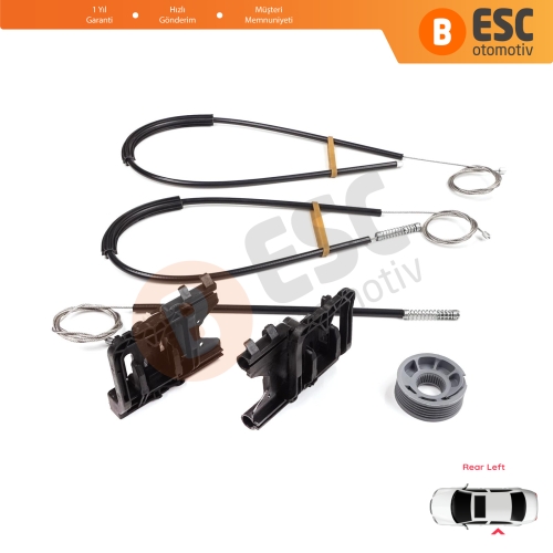 Land Rover Range Rover Sport MK2 L494 2013-2022 LR078871 İçin Arka Sol Kapı Cam Kriko Tamir Seti	