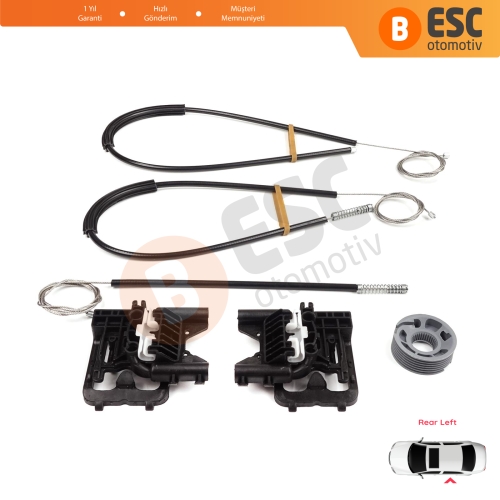 Land Rover Range Rover Sport MK2 L494 2013-2022 LR078871 İçin Arka Sol Kapı Cam Kriko Tamir Seti	