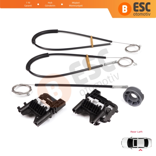 Land Rover Range Rover Sport MK2 L494 2013-2022 LR078871 İçin Arka Sol Kapı Cam Kriko Tamir Seti	